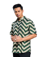 Load image into Gallery viewer, Batik Shirts Green Wave