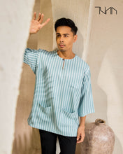 Load image into Gallery viewer, LEKIU STRIPES- Baby Blue
