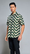 Load image into Gallery viewer, Batik Shirts Green Wave
