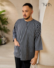 Load image into Gallery viewer, LEKIU STRIPES- Black &amp; White
