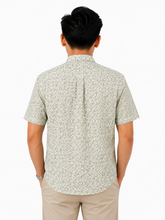 Load image into Gallery viewer, Batik Shirts Exclusive White Green Pixel
