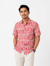 Load image into Gallery viewer, Batik Shirts Linen Nusa Red
