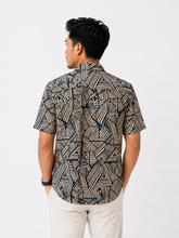 Load image into Gallery viewer, Batik Shirts Linen Raden Black Gold
