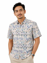 Load image into Gallery viewer, Batik Shirts White Blue Shell
