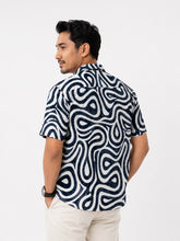 Load image into Gallery viewer, Black And White Shirt Abstract Lines
