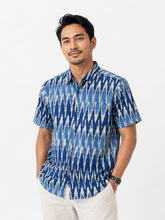 Load image into Gallery viewer, Batik Shirts Linen Nusa Blue
